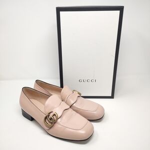 Gucci Marmont size 37 EU pink leather loafers double G